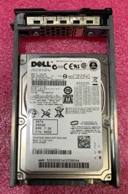 Dell 250GB 2.5" 7200RPM SATA II 3Gb/s Enterprise Server HDD w/Tray P383F - Image 1 of 2