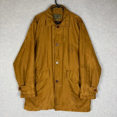 Vintage Rainforest Jacket Mens Medium Brown Faux Suede Goose Down Outdoors - Image 1 of 4