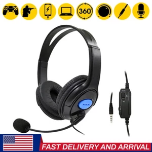 Wired Stereo Bass Surround Gaming Headset for PS4 New Xbox One PC with Mic US - Picture 1 of 38
