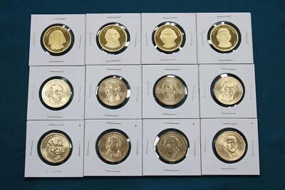 2007 Presidential dollar PDS Set collection!  12 Coins! 4 Proofs & 8 BU!!!  M452 - Image 1 of 3