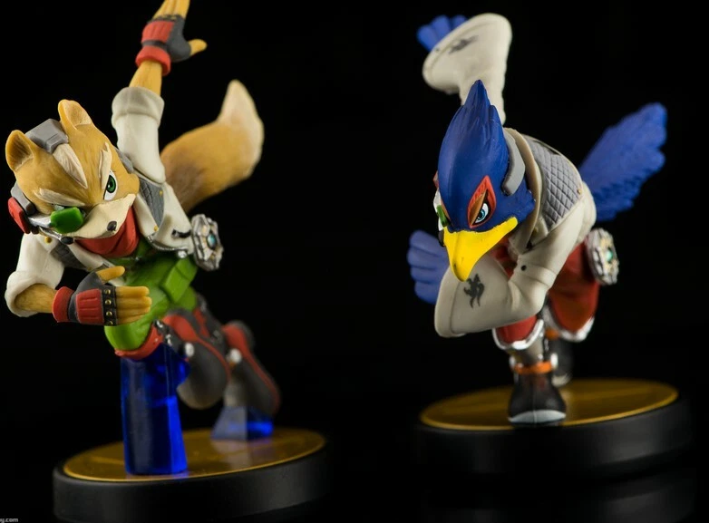 Super Smash Bros. Fox & Falco Amiibo Set Nintendo Switch Wii U 3DS Ultimate Lot Foto 1 de 3