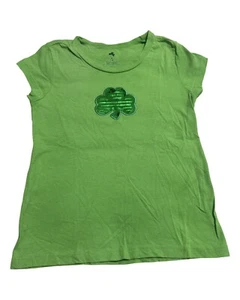 GREEN SEQUIN SHAMROCK SHIRT - Picture 1 of 5