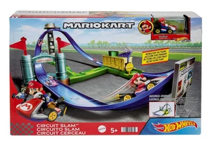 Hot Wheels Mario Kart Circuit Slam Track Set w/ Mario Standard Kart NEW Mattel - Picture 1 of 10