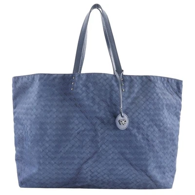 Bolso de Mano BOTTEGAVENETA Intrusion Azul Marino Nylon Unisex Foto 1 de 4