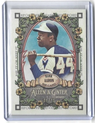Topps Allen & Ginter's 2020 - Rip Cards Hank Aaron 65/75 ¿Sin rasgar Ohtani? Foto 1 de 2
