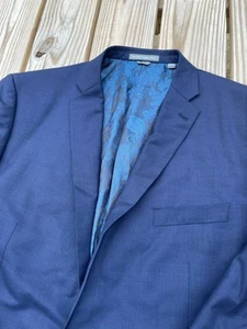 NWT Indochino Sportcoat 54L Blue Woven Classic Fit Blazer Jacket Big & Tall Luxe - Picture 1 of 11