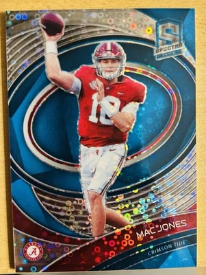 2022 Panini Spectra Mac Jones #85 Neon Blue Prizm /99 Bama Crimson Tide - Image 1 of 2