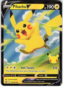 Pikachu V - SWSH143 Pokemon SWSH: Sword & Shield Promo Cards Holo Promo NM - Picture 1 of 2