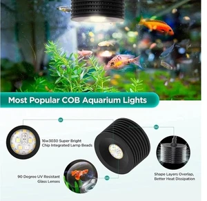  Full Spectrum Aquarium Light, 4 Channels Remote Control,Adjustable Gooseneck104 - Picture 1 of 6