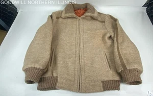 Samband of Iceland Icelook Beige Pure New Wool Full Zip Coat Size L - Picture 1 of 5