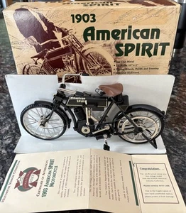 1903- American Spirit Motorcycle Limited Edition Die Cast 1:6 Scale w/COA NIB - Picture 1 of 5