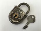 Lock Vintage Rear Iron Unique Shape Padlock Germany Collectible