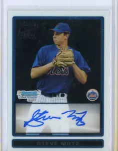 2009 Bowman Chrome Draft Prospects #BDPP85 Steve Matz AU New York Mets - Picture 1 of 2