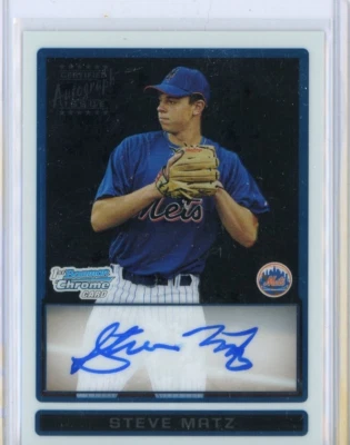 Bowman Chrome Draft Prospects 2009 #BDPP85 Steve Matz AU New York Mets Foto 1 de 2