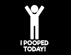I POOPED TODAY 3X5 Vinyl Decal / Sticker / Window Sticker Graphic - Picture 1 of 6