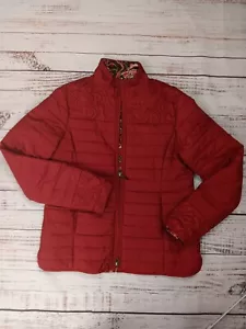 Aventura Puffer Jacket Women’s Medium Quilted Insulated Full Zip Floral - Picture 1 of 13