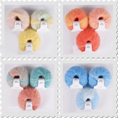Cashmere Yarn Gradient Scarf Knitting Yarn Colorful Gradient Material Supplies - Image 1 of 4