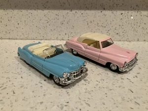Pink Cadillac & Blue Lincoln Toy with Pullback Action - Picture 1 of 12