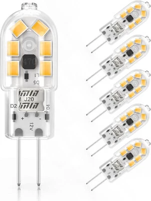 G4 LED Bulb, 12V JC G4 Bi Pin, NOT Dimmable 2W Bulb Replacement 5Pcs - Image 1 of 4