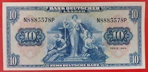 Germany Federal Republic 10 Mark 1949 Pick 16a aUNC - Picture 1 of 2