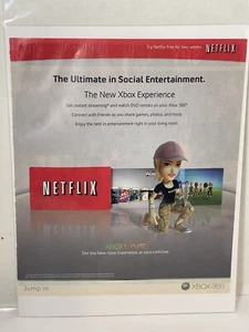 2008 Xbox 360 Netflix Official Cartoon Art Promo Vintage Magazine Print Ad - Picture 1 of 8