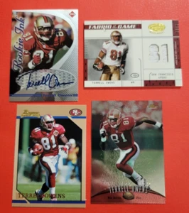 TERRELL OWENS AUTOGRAPH AUTO CARD GAME USED JERSEY CARD #d30/81 FINEST +1 49ers - Picture 1 of 10