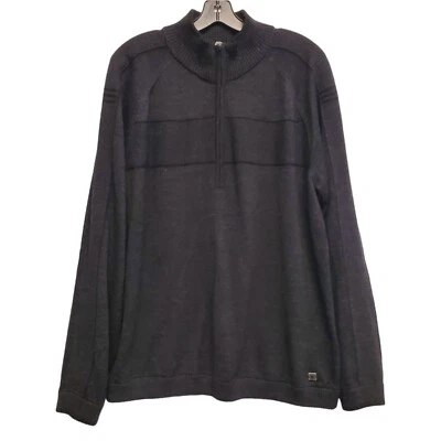 SMARTWOOL Sweater Mens XL Charcoal Gray Merino Casual Pullover 1/2 Zip Outdoor - Image 1 of 4