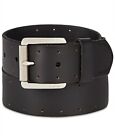 Tommy Hilfiger Denim Men Perforated Casual Leather Belt Dark Brown size M