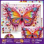 5D DIY Full Square Drill Diamond Painting Colourful Butterfly Kit Decor 45x60cm 