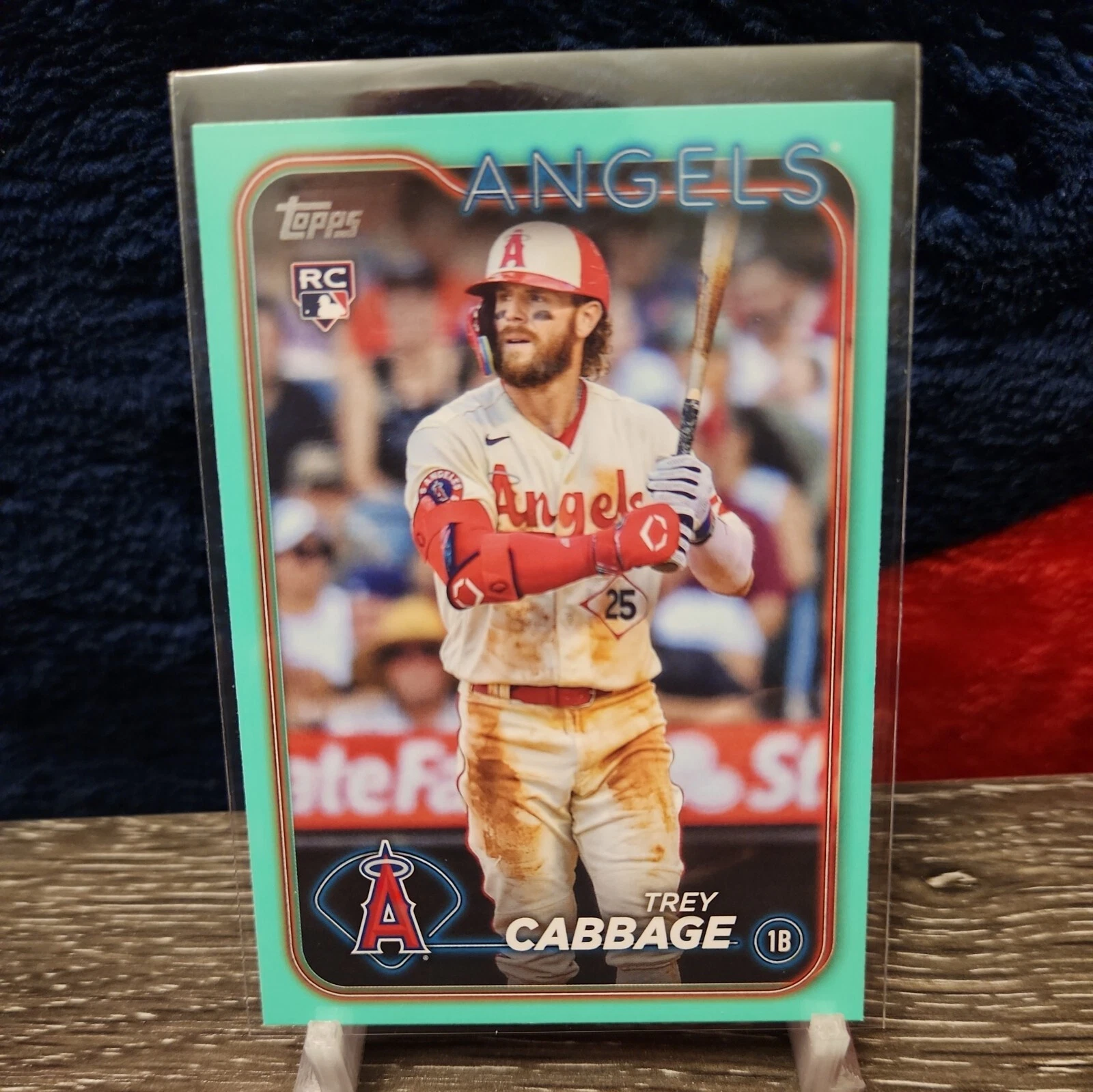 2024 Topps #321 Trey Cabbage Aqua Fanatics Rookie Los Angeles Angels RC