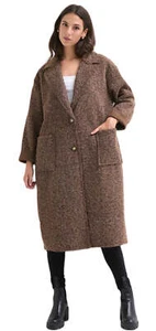 Italian Lagenlook Single Breasted Coatigan Warm Coat Jacket Autumn Winter. - Picture 1 of 12