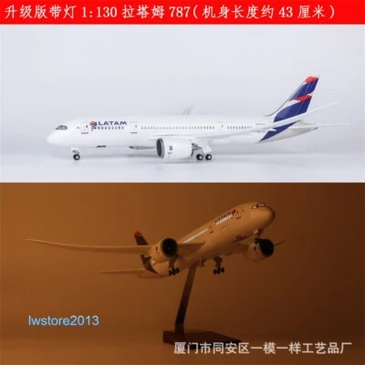 1:130 Latam Air Airways Airlines Passenger Airplane Aircraft Model with Lights - Image 1 of 4