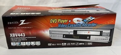 Zenith XBV443 DVD VCR Combo Hi-Fi Estéreo Reproductor VHS y Control Remoto/Manual ~NUEVO Foto 1 de 3