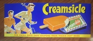 Vintage & Unused MCM 1960s Creamsicle Advertising Poster - Sanitary Dairy - Picture 1 of 1