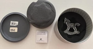 Caballo mecedor Swarovski plata cristal con caja original - Imagen 1 de 15