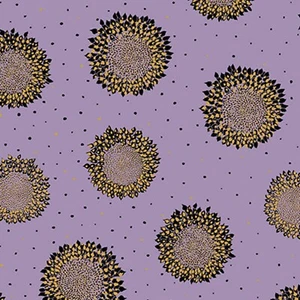 Bellisima Medallions Metallic Lilac 100% Cotton Fabric by The Yard - Picture 1 of 1