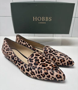 HOBBS leopard suede pony SHOES 9 42 loafers flats pumps ASTRID leather BNIB - Picture 1 of 19