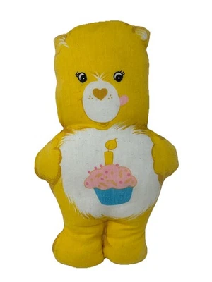 Vintage 1980s Care Bears Birthday Bear Cupcake Plush Pillow 11” - Image 1 of 2
