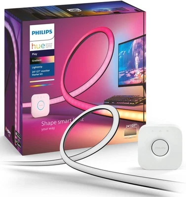 PHILIPS LED-Streifen Hue Play Gradient Lightstrip 24-27Zoll inkl. Bridge - Bild 1 von 4