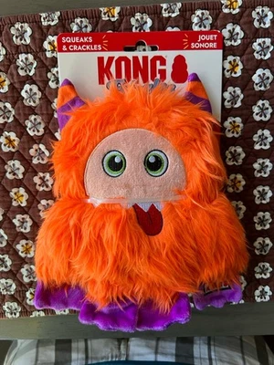 Juguete de felpa KONG Frizzles Razzle MEDIANO chirriante suave cómodo para lanzar y jugar para perros Foto 1 de 3