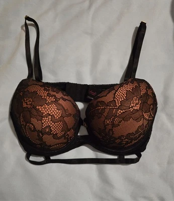 Sujetador push-up de encaje negro para mujer nuevo sin etiquetas, talla 34B Foto 1 de 3