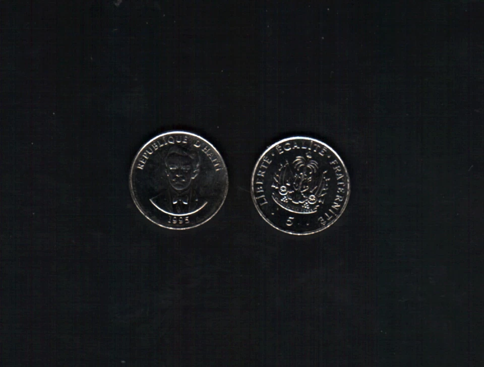 HAITI 5 CENTS KM154 1995 x 100 Pcs Lot CHARLEMAGNE PERALTE UNC HATIAN MONEY COIN - Image 1 of 1