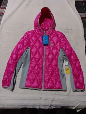 Gerry Puffer Hooded Girls Jacket L10/12 Ultra Light 90/10 Down Fill NWT Hot Pink - Image 1 of 4