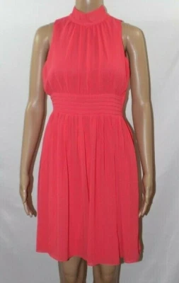 Vestido Azalea Rosa Coral Oscuro Sin Mangas Cintura Imperio Nuevo Sin Etiquetas S Foto 1 de 4