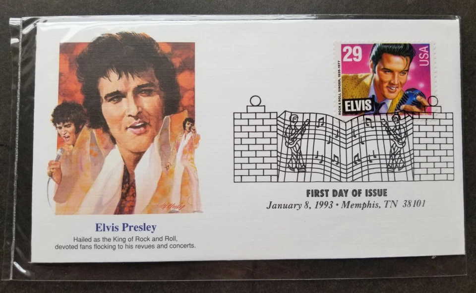 [SJ] USA Elvis Presley Celebration 1993 Artist Singer Famous Music Superstar FDC - Image 1 of 4
