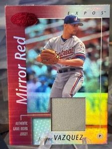 2002 Leaf Certified Mirror Red #3 Javier Vazquez Jsy 128/150 - Picture 1 of 2