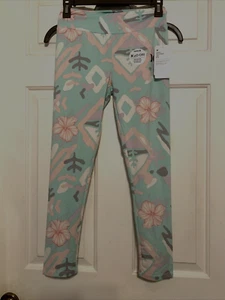 New Hurley Girls Leggings Size Large Foam Green - Picture 1 of 6