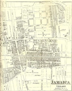Jamaika Queens NY 1873 Karten mit abgebildeten Hausbesitzernamen - Bild 1 von 5