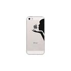 Peach Coque iPhone 5/5S/SE en silicone souple Transparent avec motif ultra résis