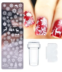 Placa de estampado de uñas Navidad u otras imágenes transferencia de arte en uñas para kit de estampado - Imagen 1 de 18